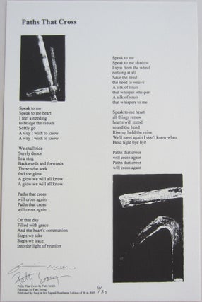 Item #SKB-12470 Paths That Cross. Patti SMITH, Path SOONG