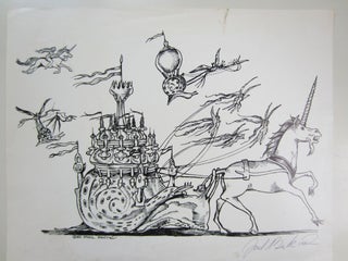 Item #SKB-13124 Small poster printing an illustration by sixties underground cartoonist Joel...