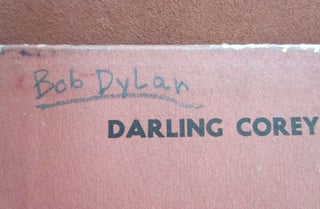 Bob Dylan's personal annotated and signed copy of Pete Seeger's Darling Corey LP TOGETHER WITH the postcard from this record filled out in Bob Dylan's hand, ca. 1962.