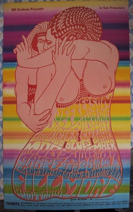 Item #SKB-13732 Poster by Wes Wilson announcing The Jefferson Airplane at the Fillmore...
