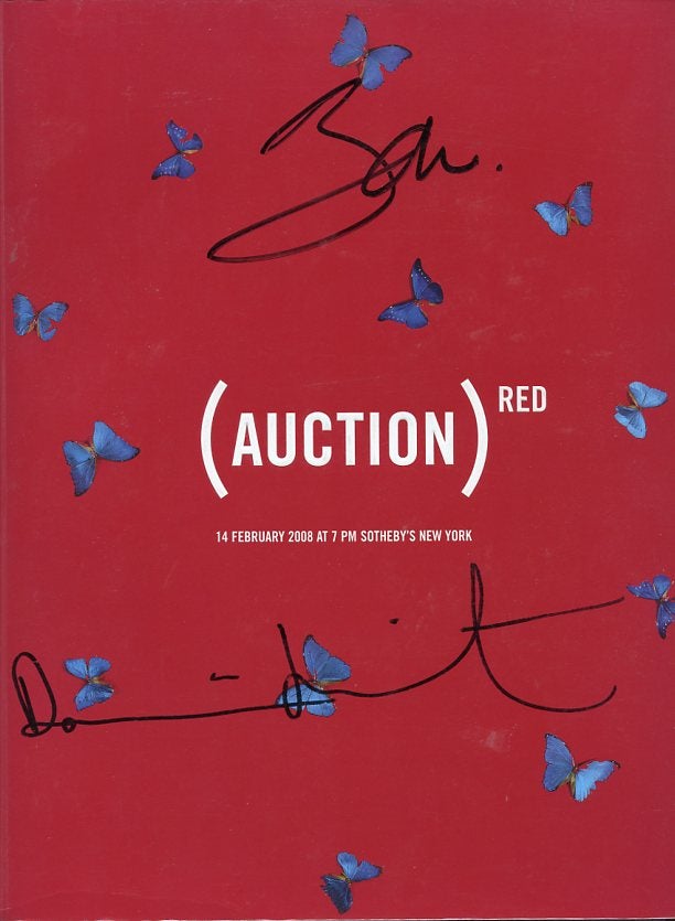 Item #SKB-13937 Red Auction. Damien HIRST, BONO.