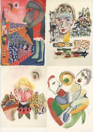 Item #SKB-14201 Six color postcards reproducing paintings by Henry Miller. Henry MILLER