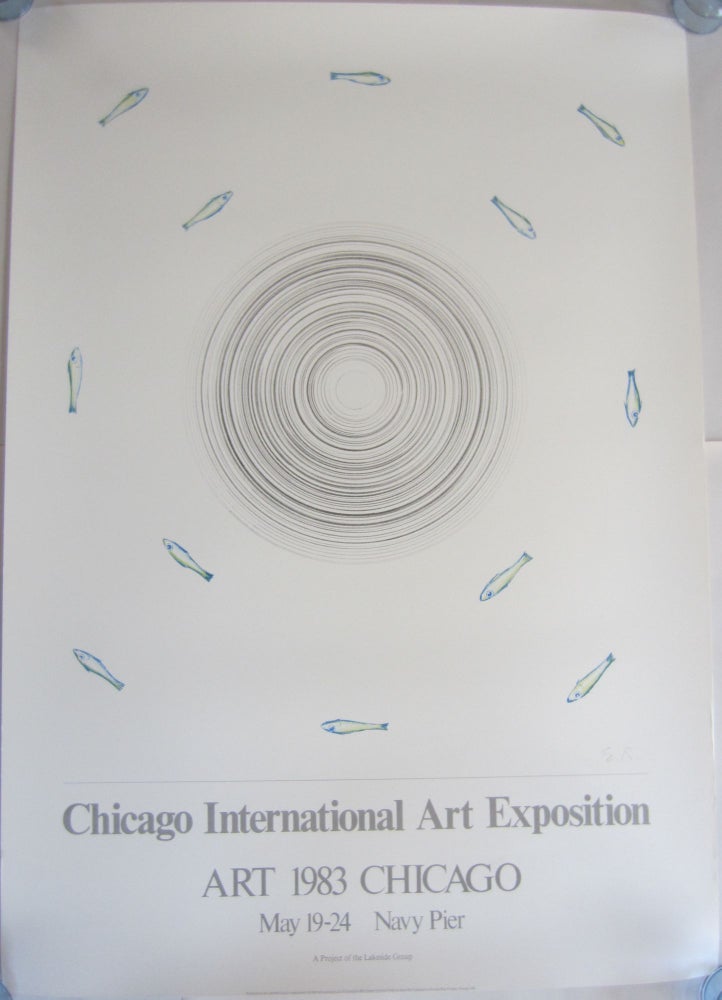 Item #SKB-14420 Offset color poster announcing the 1983 Chicago International Art Exposition. Edward RUSCHA, Ed.