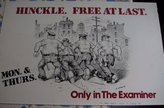 Item #SKB-14486 Poster featuring an illustration by R. Crumb promoting Warren Hinckle's column in...