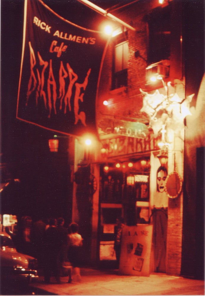 Item #SKB-16302 Original color photo (recent print) of the Cafe Bizarre in Greenwich Village, 1960's. Rick ALLMEN.
