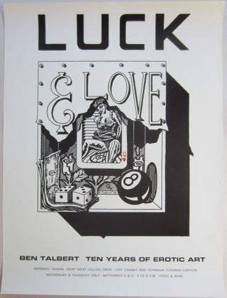 Item #SKB-16543 Poster announcing Talbert's 1973 "Luck & Love" exhibition at the Mermaid Tavern...