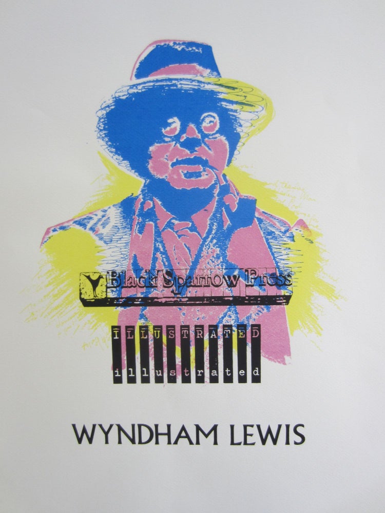 Item #SKB-16645 Silk-screen poster printing a lovely multi-color portrait of Wyndham Lewis by Erik Zeefdruk. Wyndham LEWIS, Erik ZEEFDRUK.
