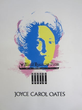 Item #SKB-16648 Silk-screen poster printing a lovely multi-color portrait of Joyce Carol Oates by...