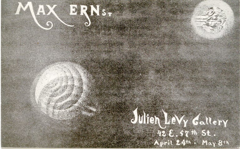 Item #SKB-16726 Invitation card for Max Ernst's 1944 show at the Julien Levy Gallery. Max ERNST.
