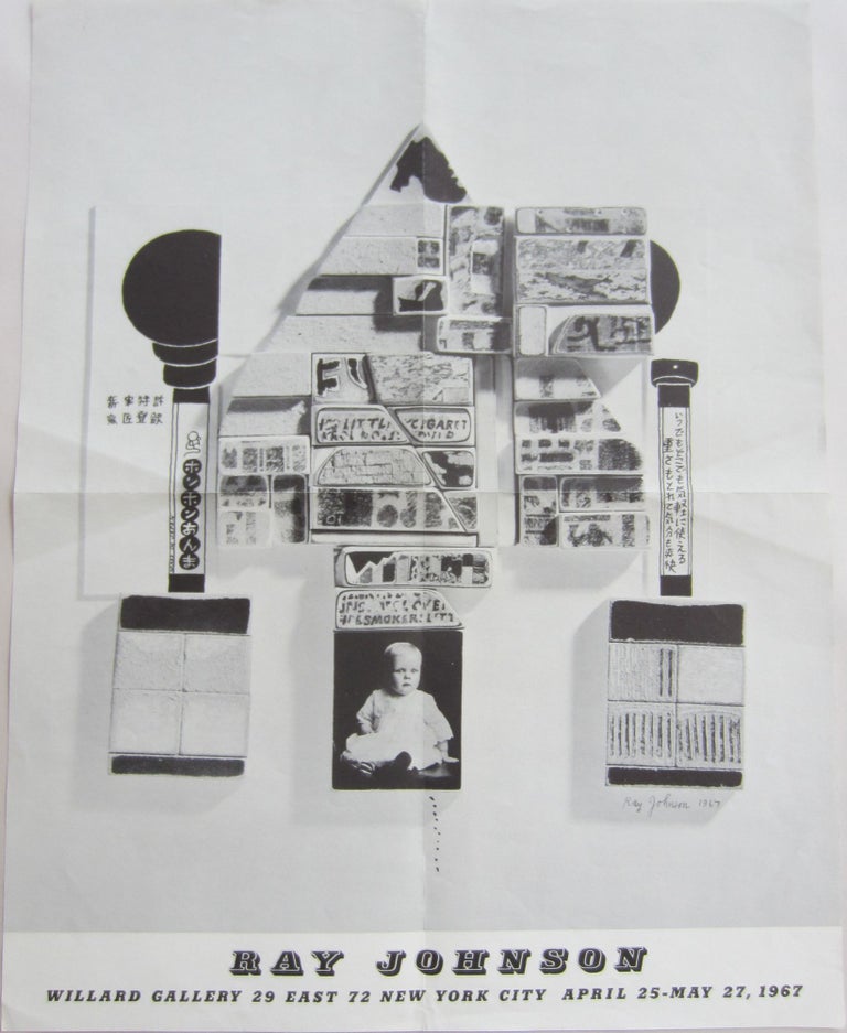 Item #SKB-16746 Poster announcing Ray Johnson's 1967 exhibition at the Willard Gallery in NYC. Ray JOHNSON.