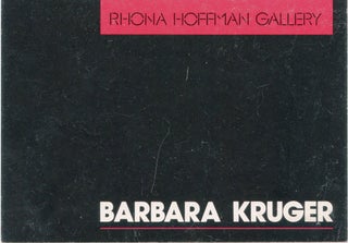 Item #SKB-16850 Invitation card for Kruger's 1984 show at the Rhona Hoffman Gallery in Chicago....