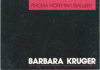 Item #SKB-16850 Invitation card for Kruger's 1984 show at the Rhona Hoffman Gallery in Chicago....