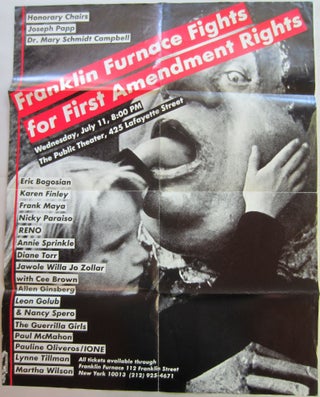 Item #SKB-16866 Poster designed by Kruger for the 1990 event "Franklin Furnace Fights for First...
