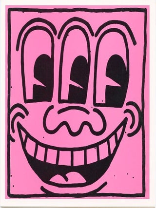 Item #SKB-16917 Folding invitation card for Keith Haring's "Important Early Works from the...