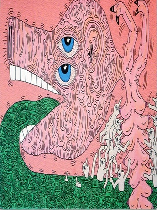 Item #SKB-16921 Postcard invitation for Keith Haring's 1985 show at the Tony Shafrazi and Leo...