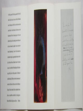 Item #SKB-16952 Folding invitation for Klein's 1964 "Peintures de Feu" exhibition at Galerie...