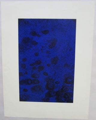 Catalog for Klein's 1960 "le monochrome" exhibition at the Rive Droite Gallery in Paris.