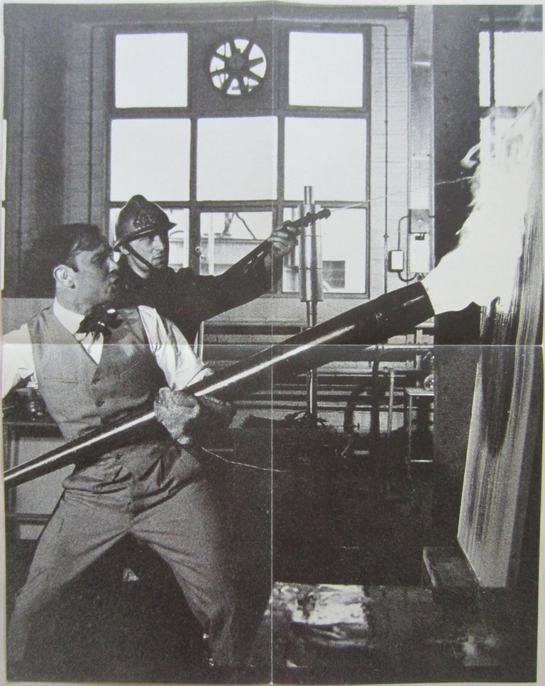 Item #SKB-16983 Folding poster invitation for Klein's 2004 "Yves Klein: Peintures de Feu 1961-1962" show at Galerie de France in Paris. Yves KLEIN.