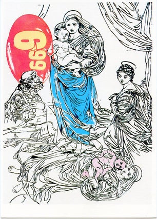 Item #SKB-17005 Vintage commercial postcard printing Warhol's work "Raphael 1-$6.99" Andy WARHOL