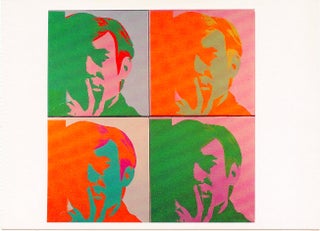 Item #SKB-17006 Vintage commercial postcard printing Warhol's Self-Portrait. Andy WARHOL