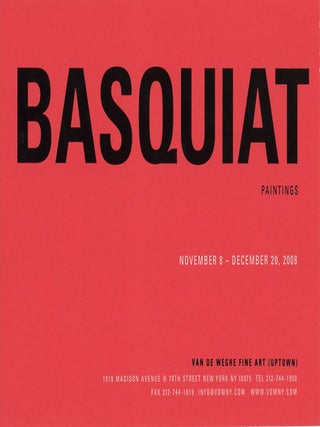 Item #SKB-17372 Oversize invitation card for a 2008 joint show of works by Jean-Michel Basquiat...