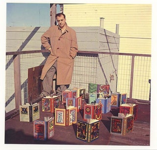 Item #SKB-17492 Terrific color photograph (recent print) of Kenneth Patchen and his painted...