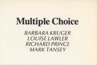 Item #SKB-17650 Exhibition announcement card for the 1983 "Multiple Choice" group show featuring...