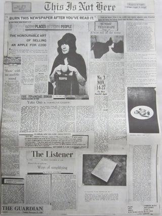 Original program for the exhibition "This is Not Here" by John Lennon and Yoko Ono at the Everson Art Museum in Syracuse, 1971.