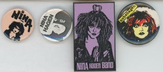 Item #SKB-17705 Four Nina Hagen pinback buttons issued by her fan club in the late '70s. Nina HAGEN