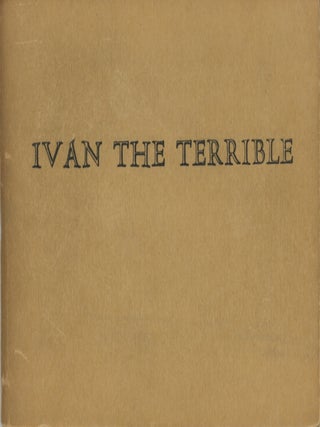Item #SKB-17767 Ivan the Terrible. Larry JORDAN, Sergei, EISENSTEIN