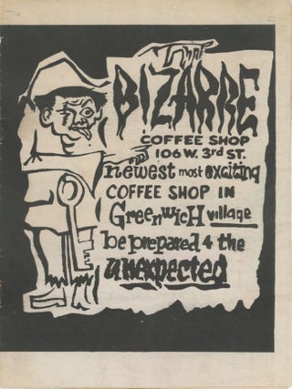 Item #SKB-17771 Menu from Cafe Bizarre in Greenwich Village. Rick ALLMEN, Andy WARHOL
