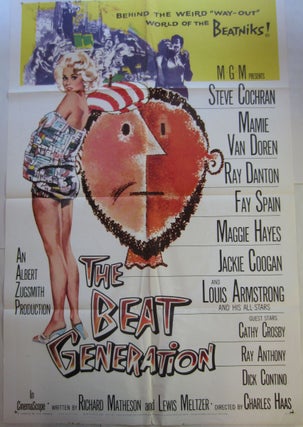 Item #SKB-1883 Full size (1-sheet) color poster for the 1959 Beat exploitation film, The Beat...