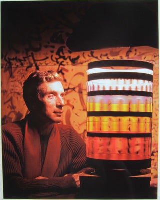 Item #SKB-3958 Fabulous color photograph (recent print) of Brion Gysin staring into a dream...
