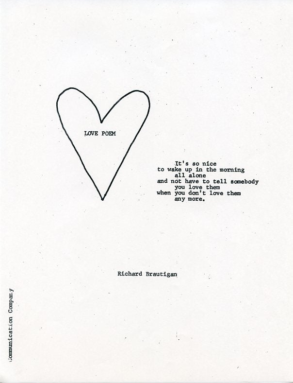 Love Poem  Richard BRAUTIGAN