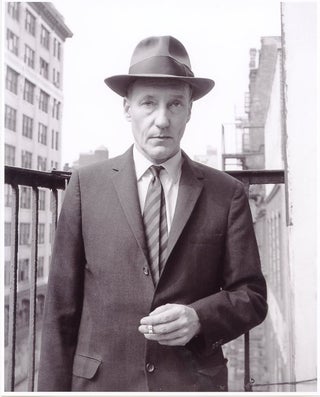 Item #SKB-7855 Terrific original b&w photograph of William Burroughs (recent print). William S....