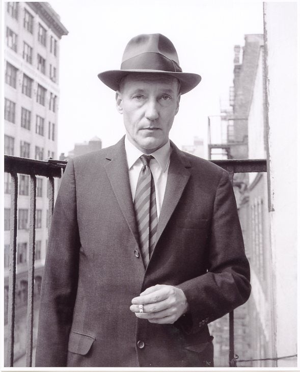 Item #SKB-7855 Terrific original b&w photograph of William Burroughs (recent print). William S. BURROUGHS.