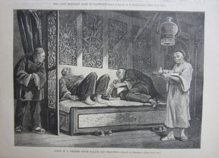 Item #SKB-8168 Woodblock print by Paul Frenzeny titled: ''Scene in a Chinese Opium Palace, San...